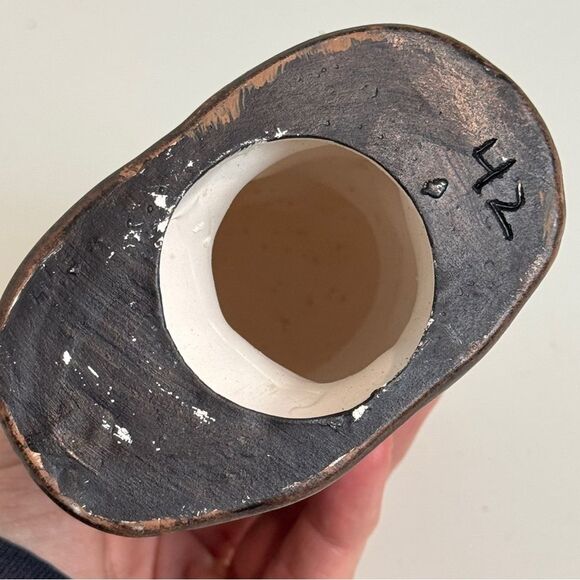 Vintage Hand-painted Ceramic Owl Figurine - Picture 5 of 9